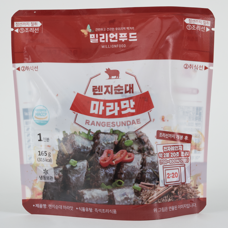 강원더몰,밀리언푸드 렌지순대 마라맛 3개입 165g*3